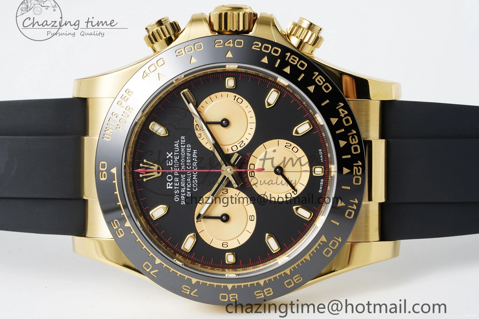 MiroTime 0429 Daytona 116518 BTF 1:1 Best Edition Paul Newman Black YG Dial on Oysterflex Rubber Strap SA4130 V Modern 2259